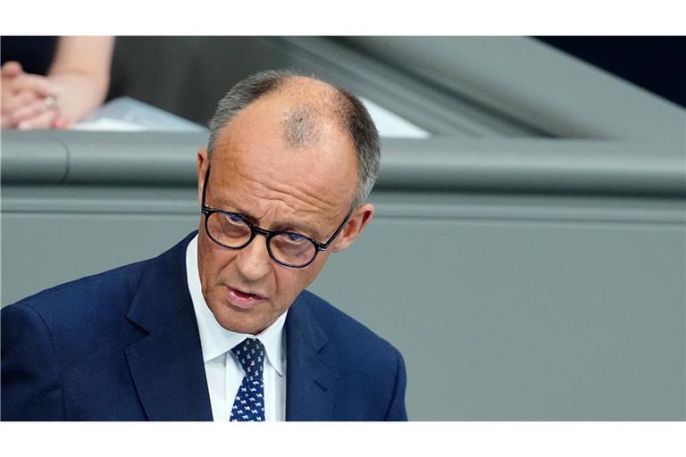 Bundeskanzler Friedrich Merz (CDU) im Bundestag
