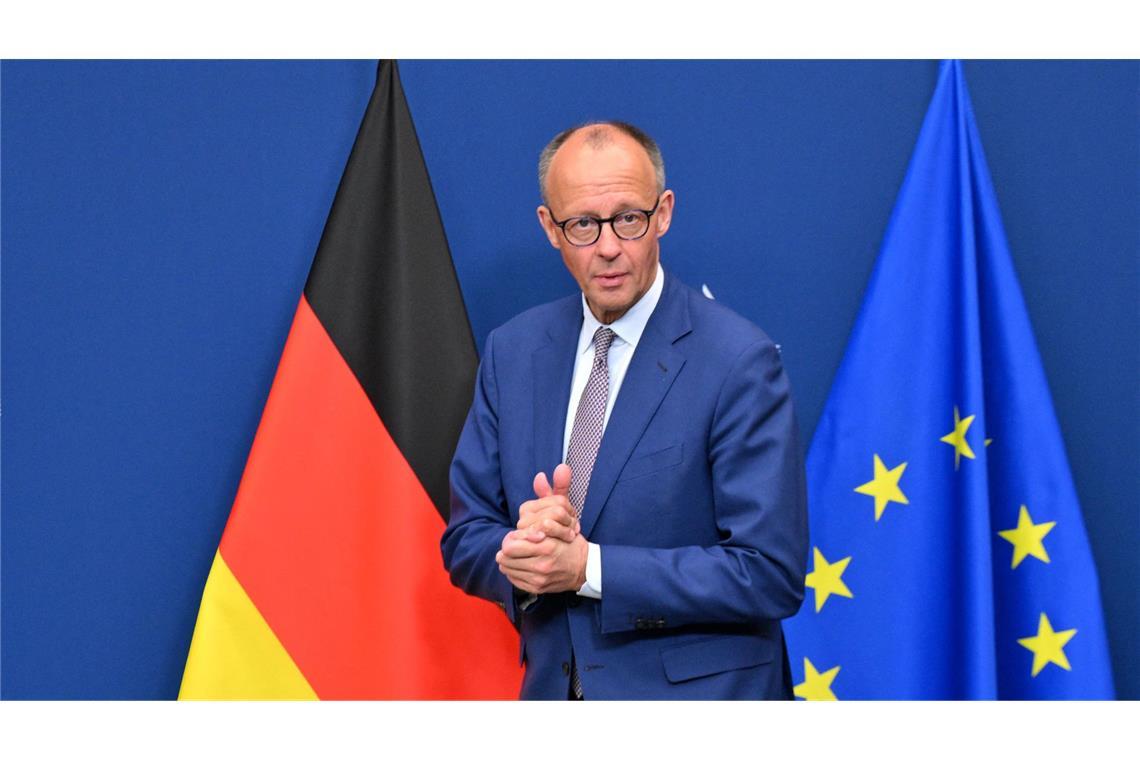 Merz sieht keinen deutschen Alleingang bei Grenzkontrollen Bundeskanzler Friedrich Merz in Brüssel