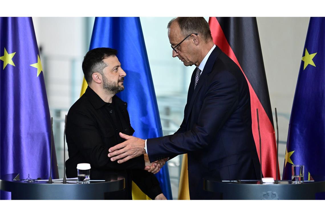 Bundeskanzler Merz erwartet den ukrainischen Präsidenten in Berlin. (Archivbild)
