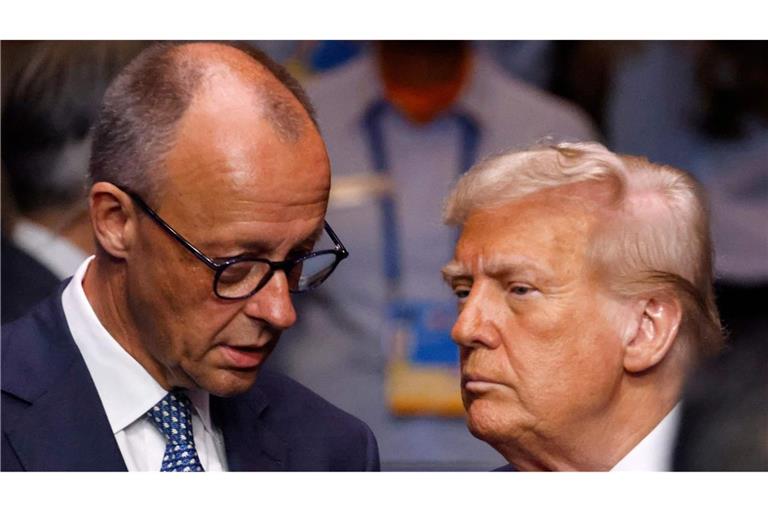 Bundeskanzler Merz hat die EU-Kommission erneut aufgefordert, die Verhandlungen mit US-Präsident Trump im Zollstreit rasch abzuschließen (Archivbild).