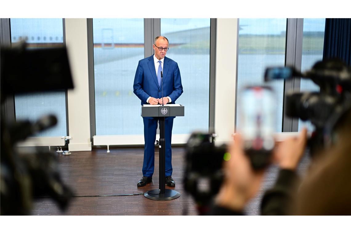 Bundeskanzler Merz sprach von einer fordernden Lage - aber auch von Chancen.