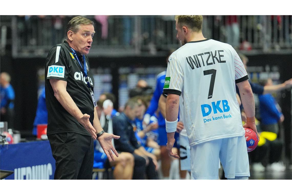 Knorr jubelt im Hotel: DHB-Team kann für K.o.-Runde planen Bundestrainer Alfred Gislason sieht in vielen Phasen ein fehlerhaftes deutsches Spiel.