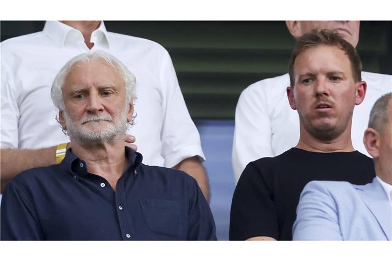 Bundestrainer Julian Nagelsmann (rechts) mit Sportdirektor Rudi Völler