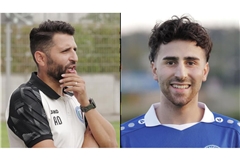 Calcio-Trainer Adem Demir (links) freut sich über das gelungene Debüt von Ali Hamdar.