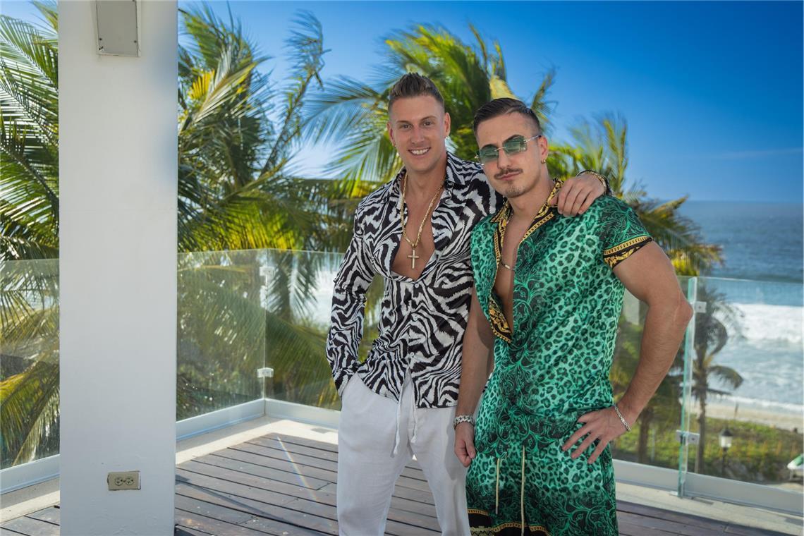 Das sind die Kandidaten von Staffel 6 Calvin Kleinen (l.) und sein Bruder Marvin sind bei der 6. Staffel von „Ex on the Beach“ mit dabei.