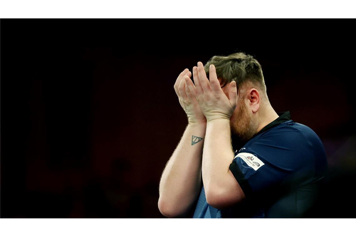 Bilder des Tages Cameron Menzies reagiert auf seine Niederlage im Erstrunden-Spiel