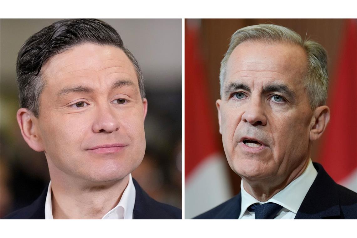 Parlamentswahl in Kanada begonnen - Trump mischt sich ein Carney und Poilievre wollen Premierminister von Kanada werden. (Archivbilder)