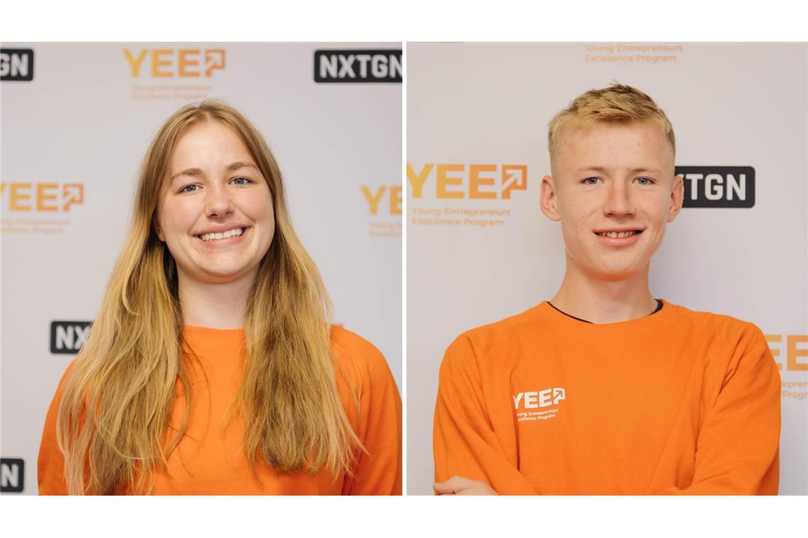 Sie wollen die Unternehmer von morgen werden Caroline Wendlandt und Jonathan Eipper haben das YEEP absolviert.