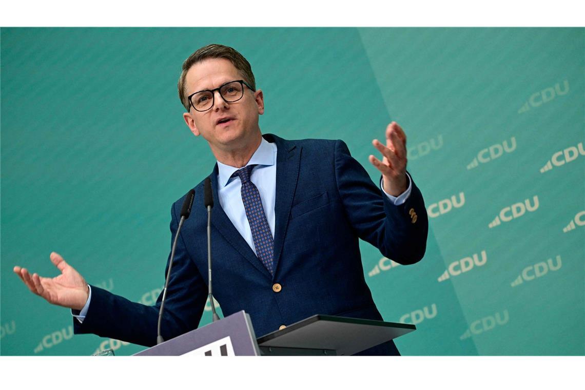 CDU-Generalsekretär Linnemann will nicht Minister werden Carsten Linnemann will kein Minister werden.