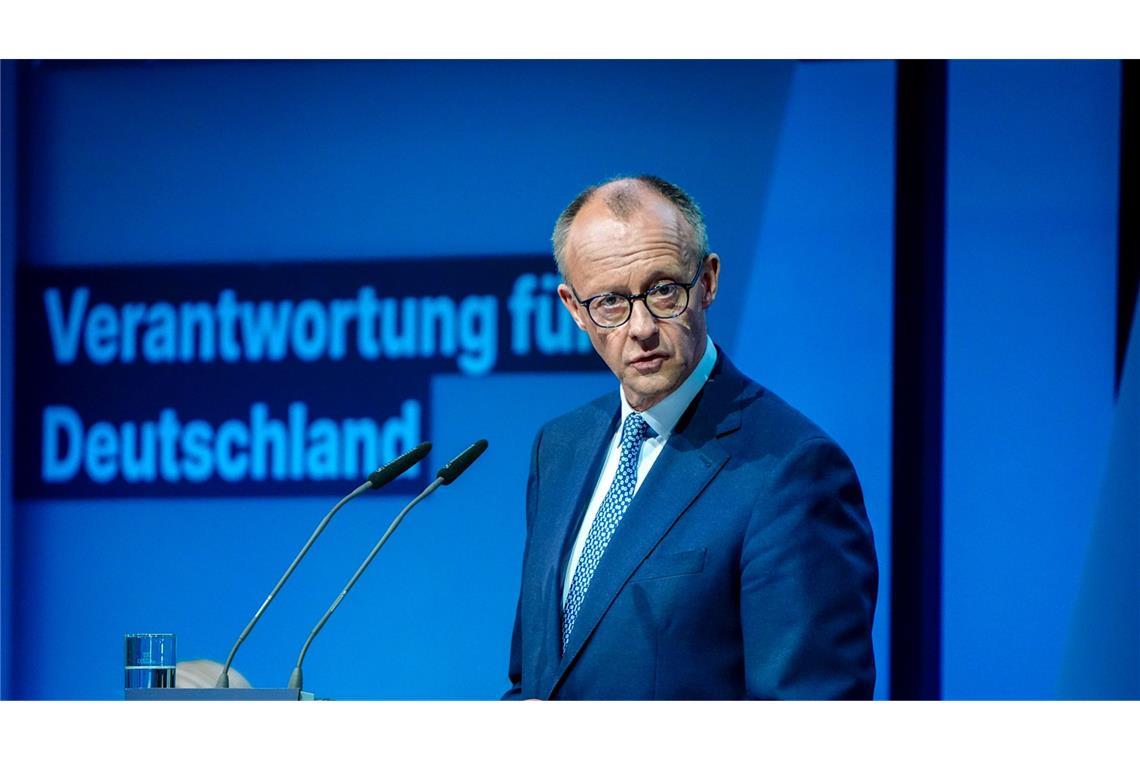 Kreise: Unionsfraktion vollzählig zur Kanzlerwahl CDU-Chef Friedrich Merz setzt auf die Wahl zum Kanzler im ersten Durchgang. (Archivbild)
