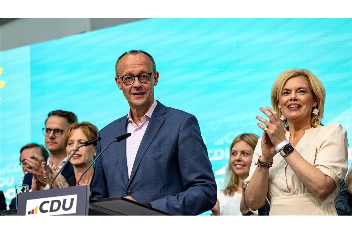 Merz will Klöckner als Bundestagspräsidentin vorschlagen CDU-Chef Friedrich Merz spricht sich für Julia Klöckner als Bundestagspräsidentin aus. (Archivbild)