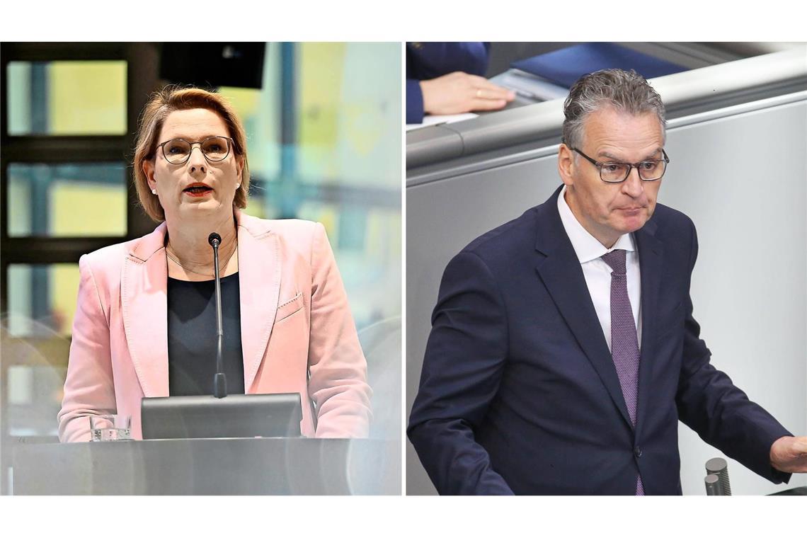 CDU-Fraktionsvize Günter Krings kritisiert den Vorschlag von Bundesjustizministerin Stefanie Hubig (SPD, links).