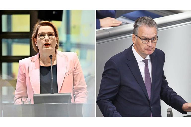 CDU-Fraktionsvize Günter Krings kritisiert den Vorschlag von Bundesjustizministerin Stefanie Hubig (SPD, links).