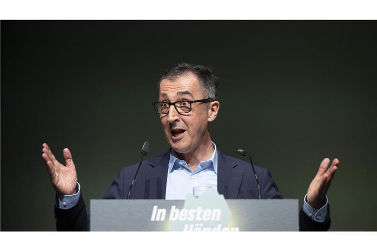 Cem Özdemir am Samstag bei der Landeswahlversammlung in Heidenheim. Er will 2026 Ministerpräsident werden.
