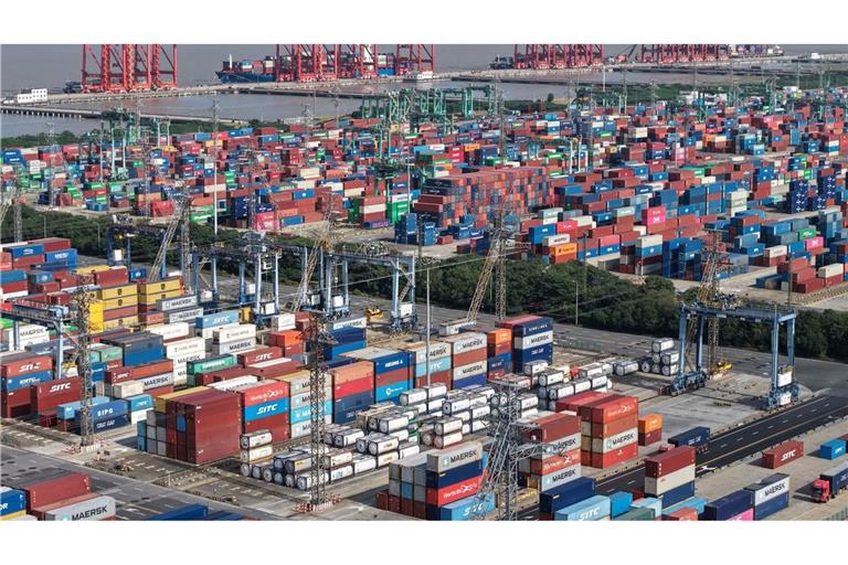 Chinas Wirtschaft hängt stark vom Export ab.