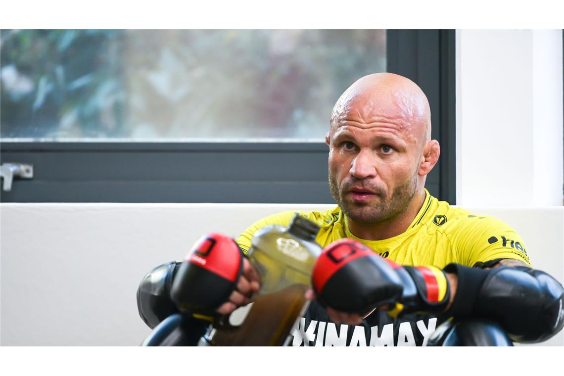 Christian Jungwirth bei der Vorbereitung auf den Kampf