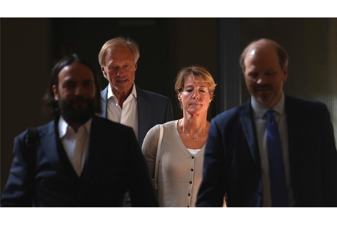 Christina Block auf dem Weg ins Gericht.