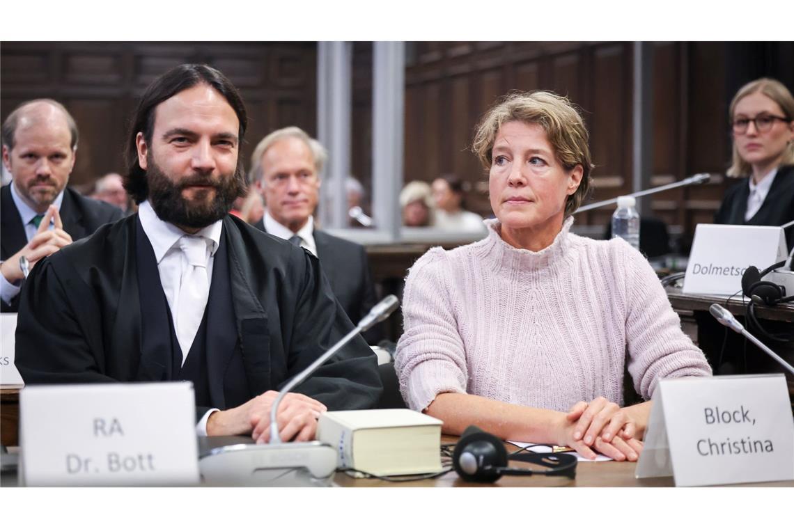 Christina Block ist angeklagt, die Entführung ihrer Kinder in Auftrag gegeben zu haben.