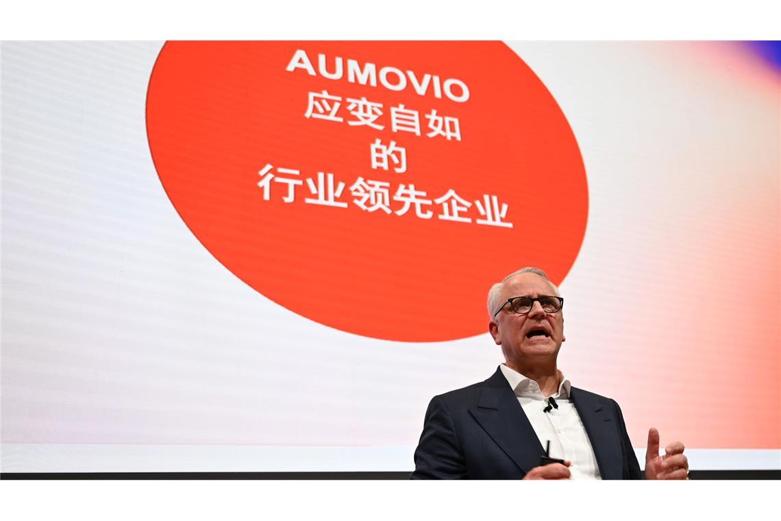 Contis Automotive-Sparte heißt künftig Aumovio Continental-Vorstandsmitglied und Automotive-Chef Philipp von Hirschheydt stellte die neue Sparte vor.