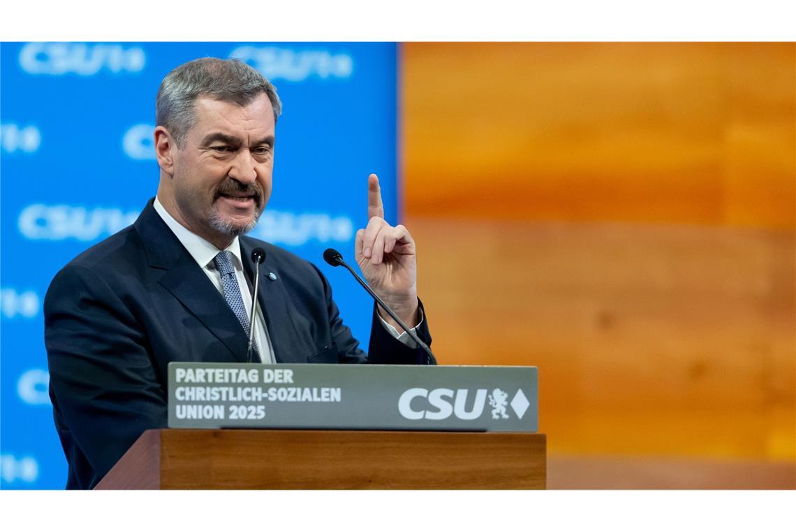 CSU-Chef Markus Söder beim Parteitag in München