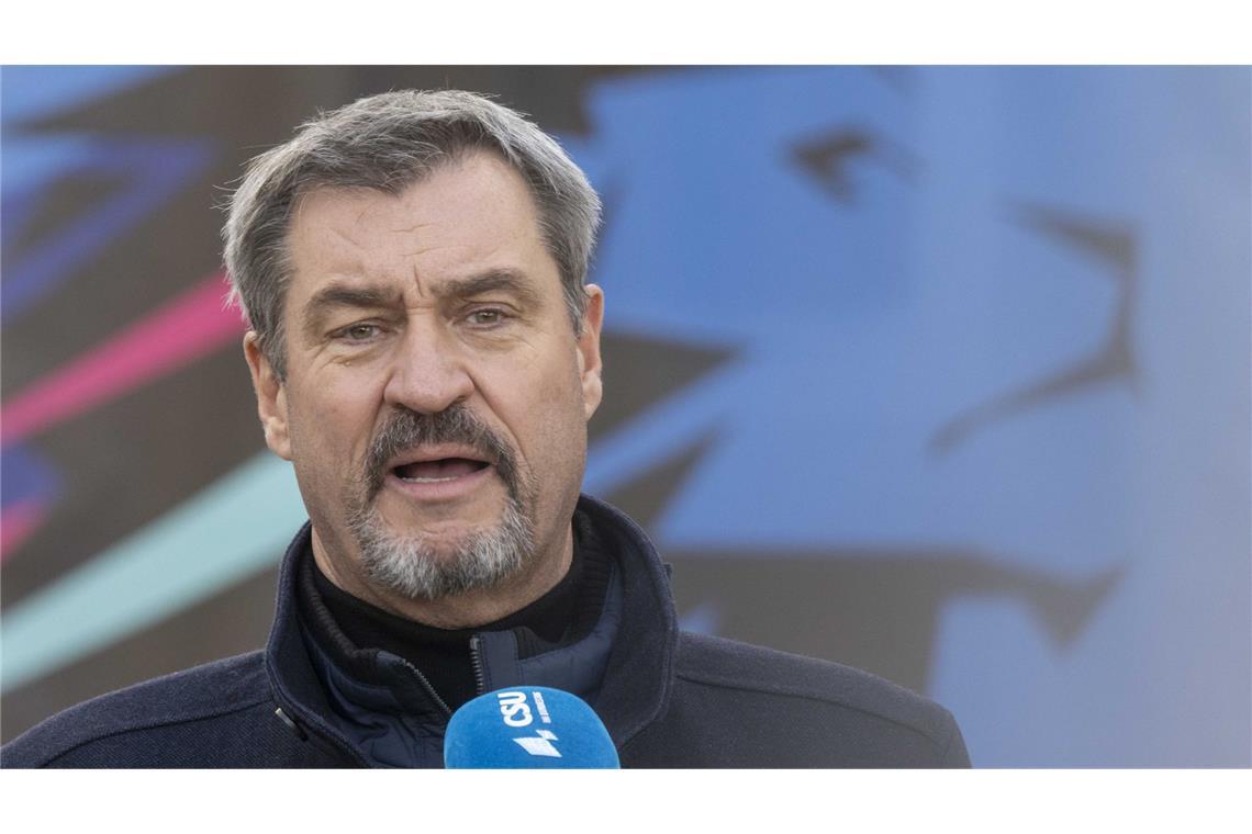 Söder: Nur Union kann weitere Erfolge der AfD verhindern CSU-Chef Markus Söder unterstützt CDU-Chef Friedrich Merz. (Archivbild)