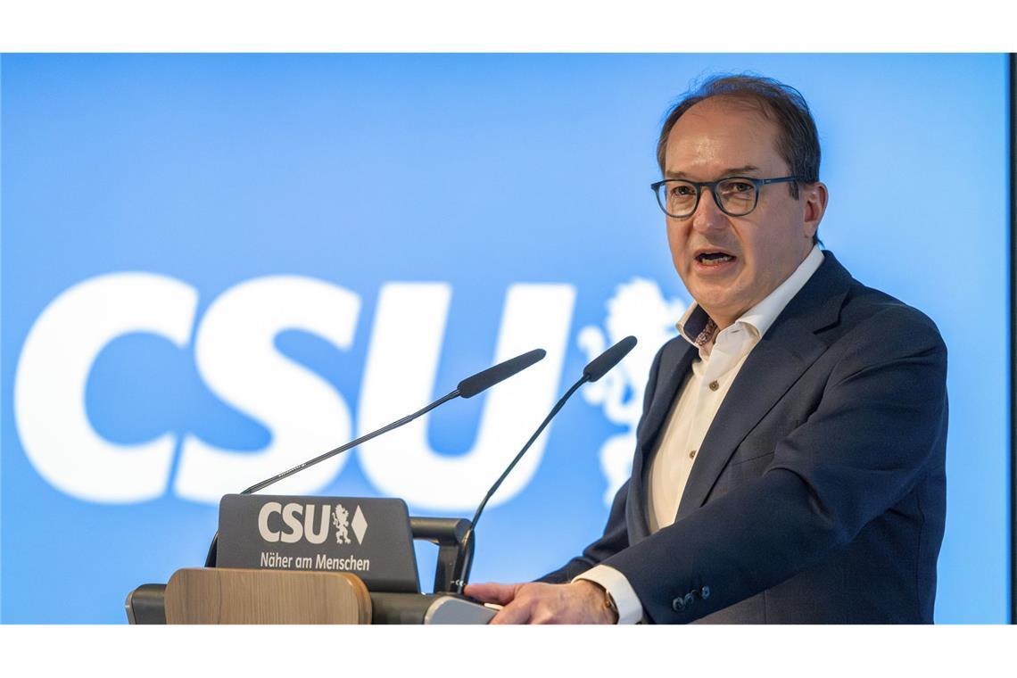 Dobrindt: Wird nicht das letzte Wort der Grünen sein CSU-Landesgruppenchef Alexander Dobrindt