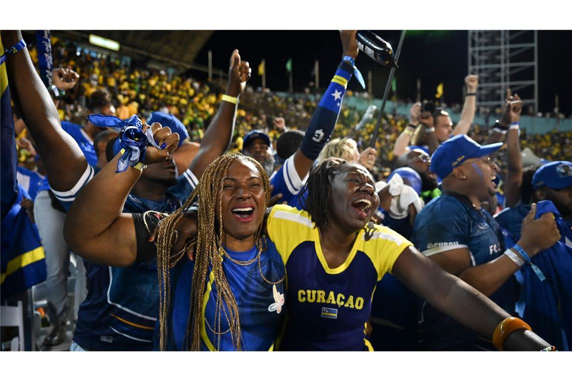 Curaçao-Fans feiern die Qualifikation ihrer Mannschaft für die Fußball-WM.