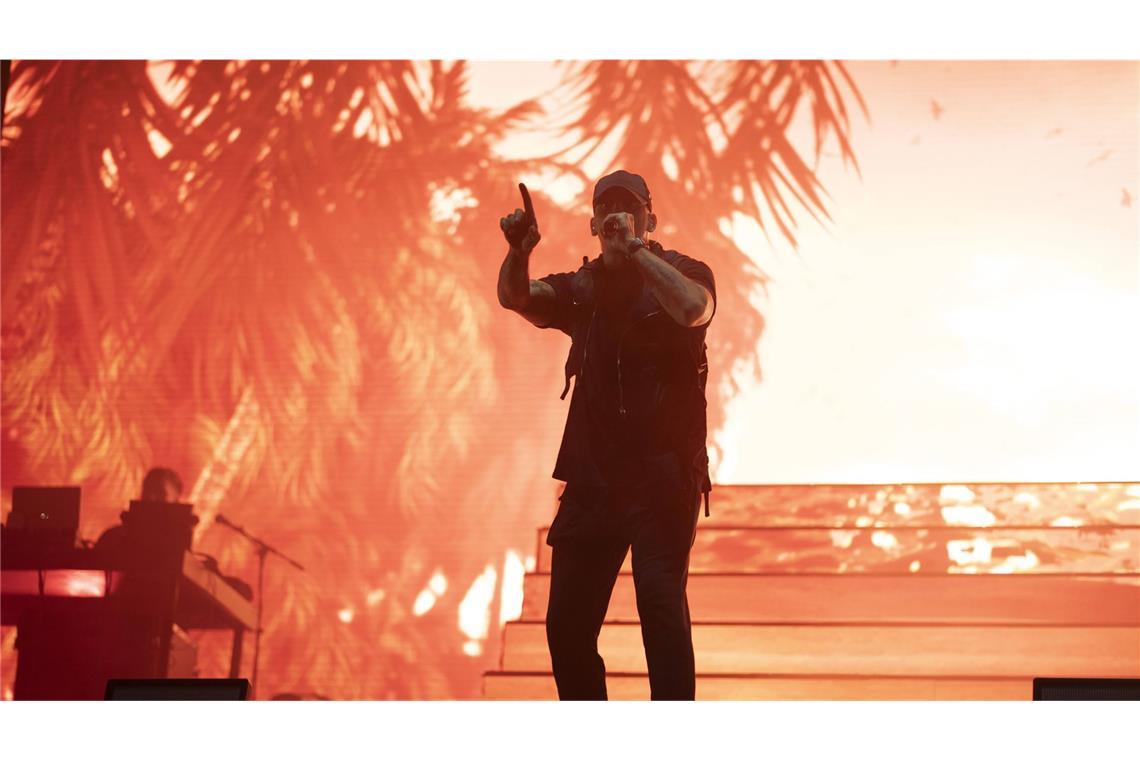 Die Helene Fischer des Hip-Hops Da beim Konzert in Stuttgart leider keine Pressefotos gemacht werden durften, hier ein Foto vom Raf-Camora-Konzert vom Donauinselfest am 23. Juni 2023.