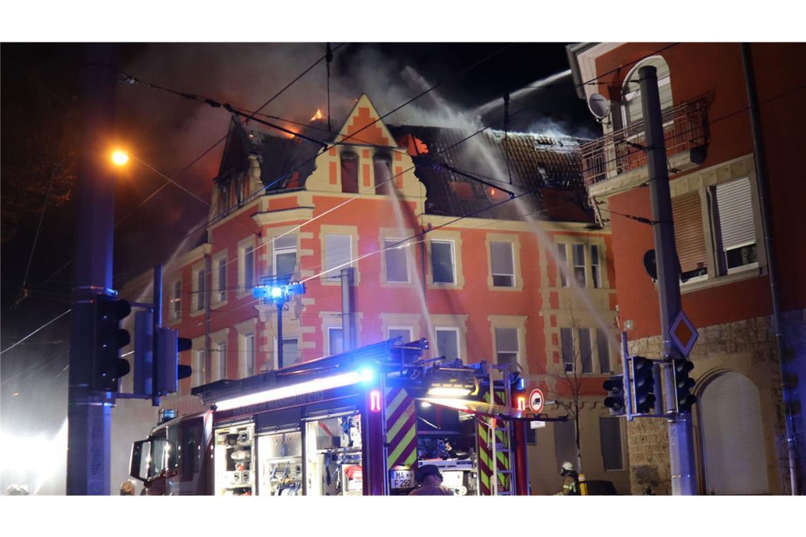 Dachstuhlbrand in  Mannheim