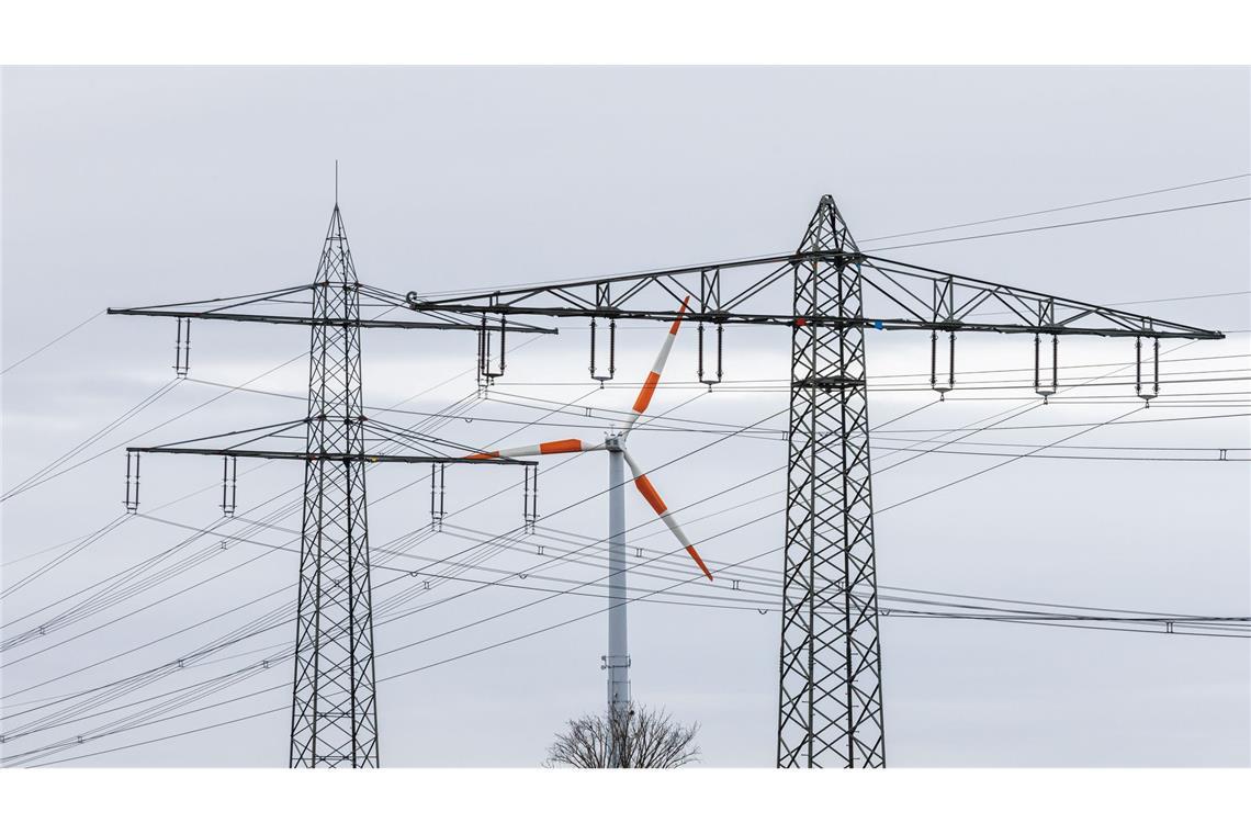 Damit der Windstrom bis zum Stromnutzer kommt, sind Stromleitungen nötig - das ist eine teure Sache.
