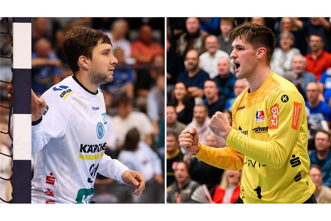 Daniel Rebmann (li.), Mateusz Kornecki: Torwarttausch mitten in der Runde.