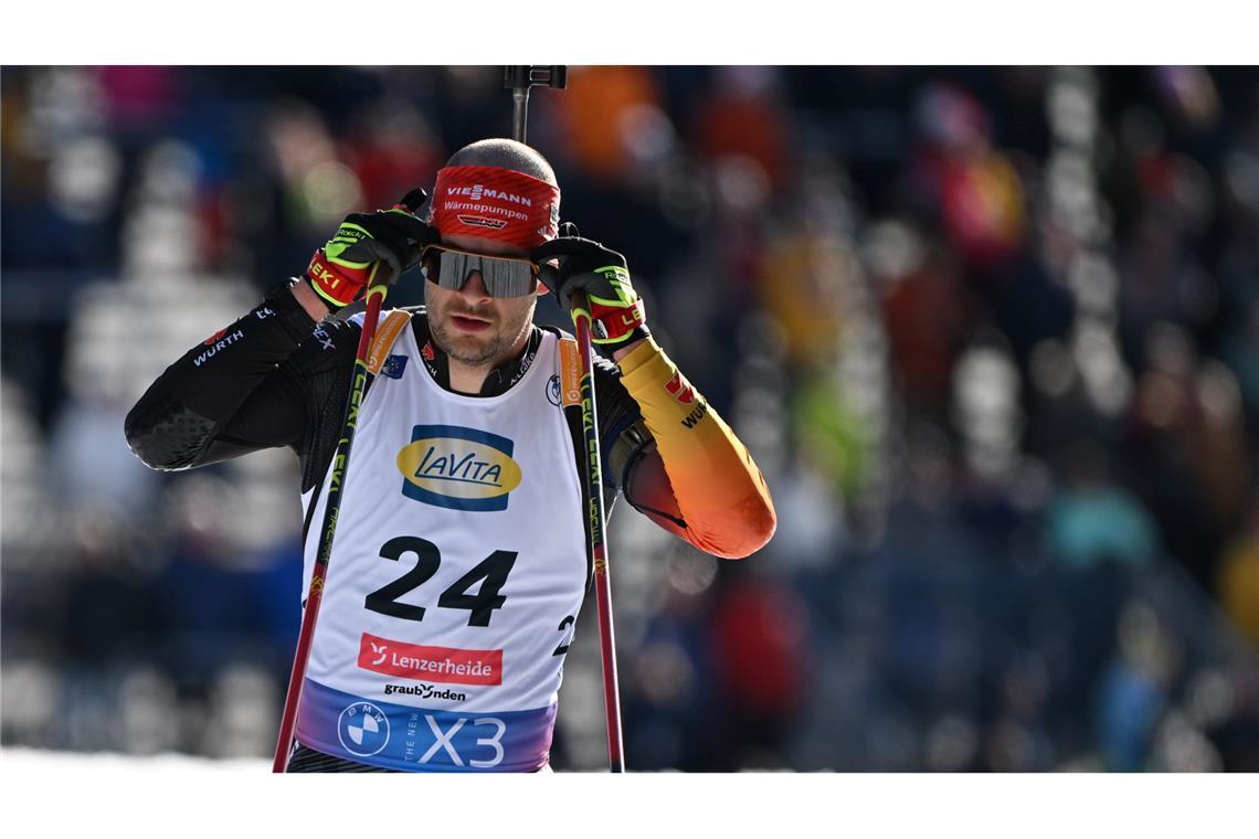 "Ärgert mich unfassbar": Biathlet Horn wird WM-Siebter Danilo Riethmüller schoss zu oft daneben.