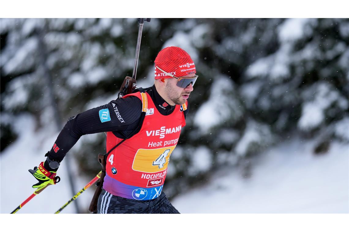 Biathlet Riethmüller feiert erstes Podest seiner Karriere Danilo Riethmüller wird sensationell Zweiter im Massenstart.