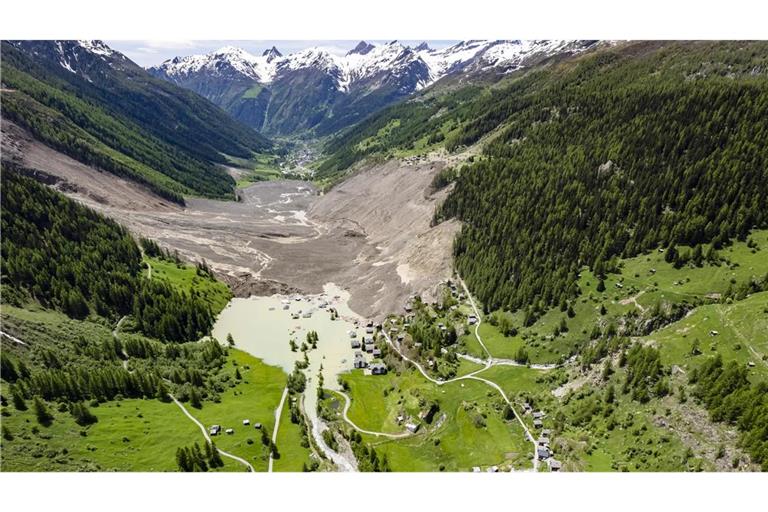 Das Bergdorf Blatten im schweizerischen Kanton Wallis existiert nach dem Bergsturz nicht mehr.