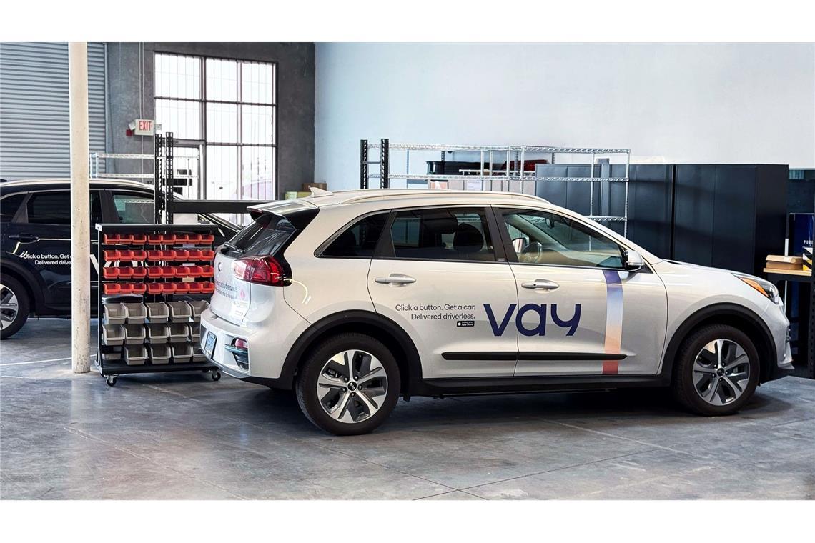 Berliner Start-up Vay baut Telefahr-Flotte in den USA aus Das Berliner Start-up Vay Technology rüstet in Las Vegas Elektroautos von Kia für den Fernsteuer-Betrieb auf.