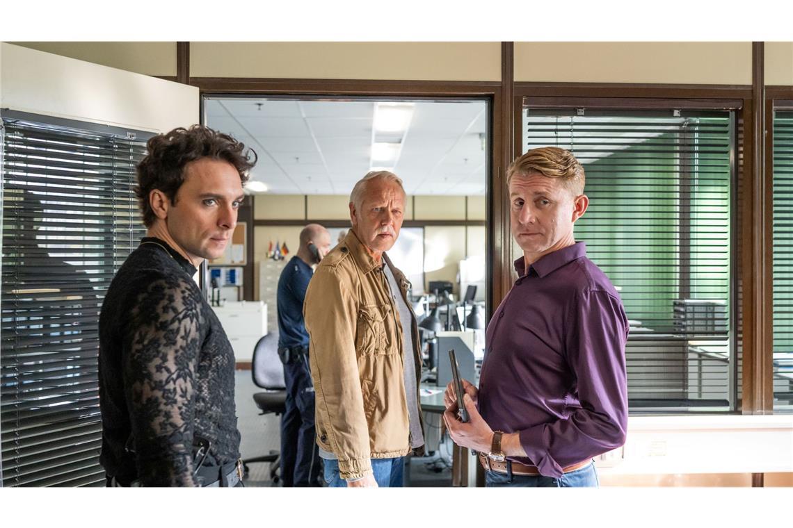 Das deutsch-polnische Ermittlerteam Ross, Rogov und Wiktoir Krol (Klaudiusz Kaufmann, von links)