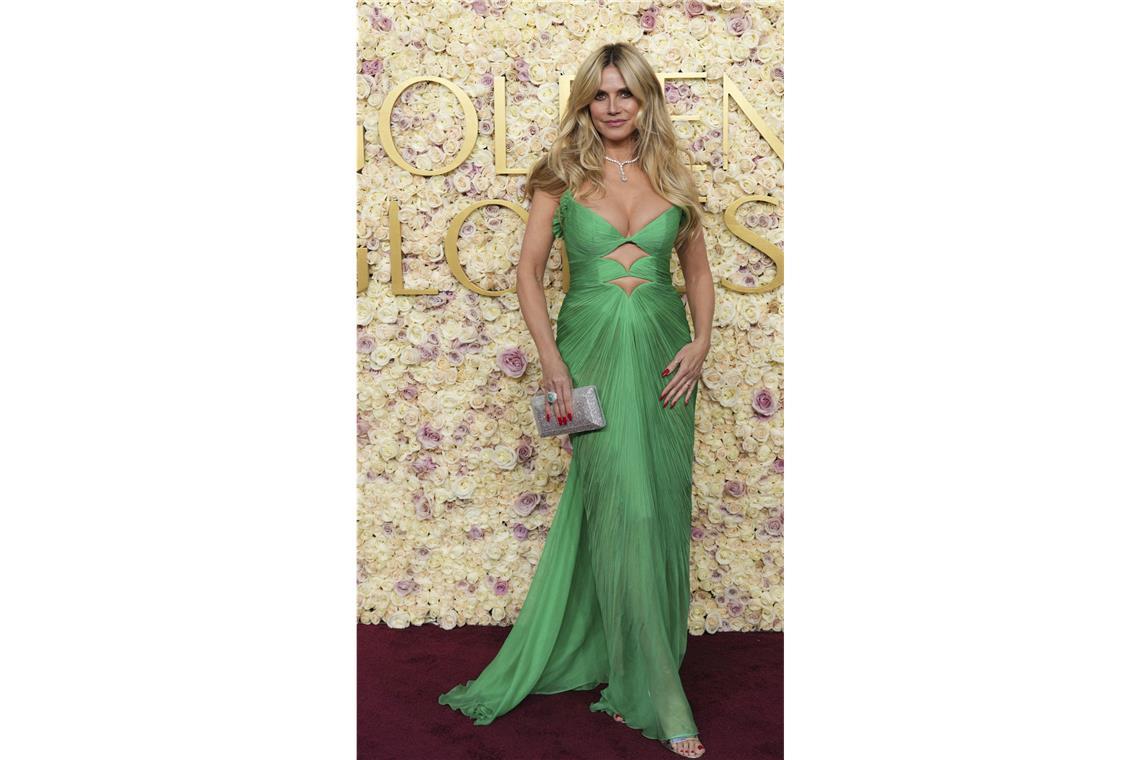 Heidi Klum und Co. glänzen auf dem roten Teppich Das deutsche Model zeigte sich im grünen Abendkleid.