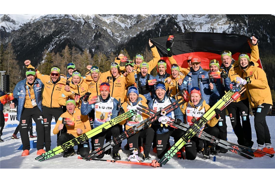 Preuß und Co. bei WM angriffslustig: "Medaillen einsammeln" Das deutsche Team will in Lenzerheide noch öfter jubeln.