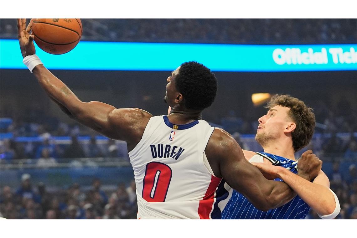 Das Duell zwischen Orlando und Detroit war hart umkämpft.