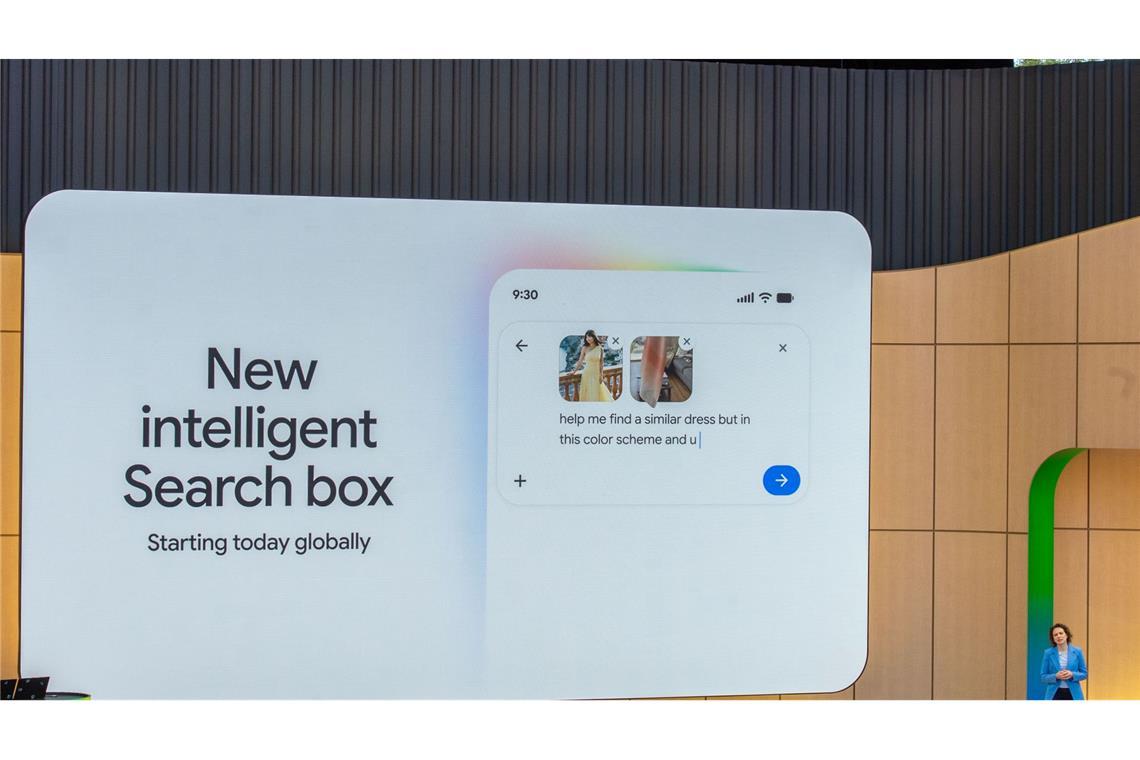 Das Eingabefeld der Google-Suchmaschine kann jetzt auch Fotos verarbeiten.