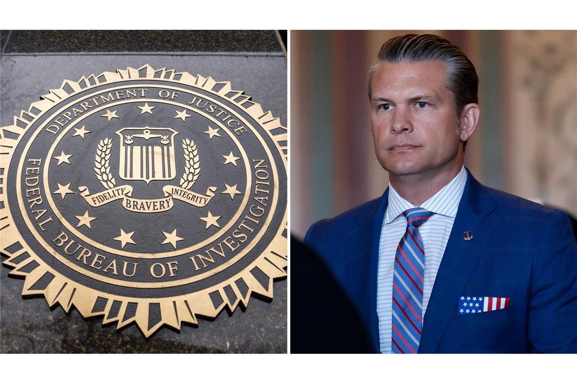 Das FBI durchsuchte die Wohnung einer Washington-Post-Journalistin. Pete Hegseth (l.), inzwischen „Kriegsminister“, hatte vergangenes Jahr selbst mit einem Leak für Aufsehen gesorgt (Archiv).