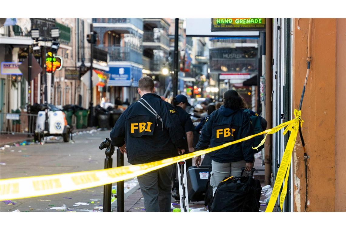 Mutmaßlicher Attentäter war ein 42-jähriger Ex-Soldat Das FBI untersucht den Anschlagsort in New Orleans.