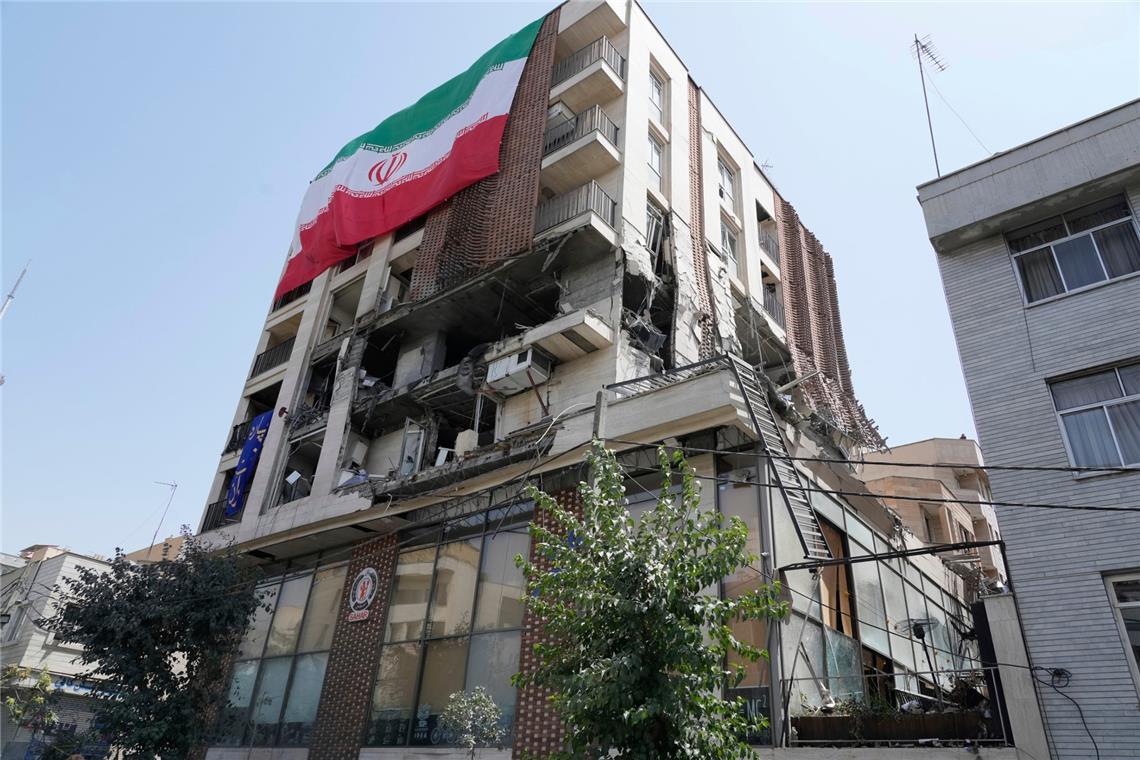 Das Gebäude wurde letzte Woche von einem israelischen Angriff getroffen.