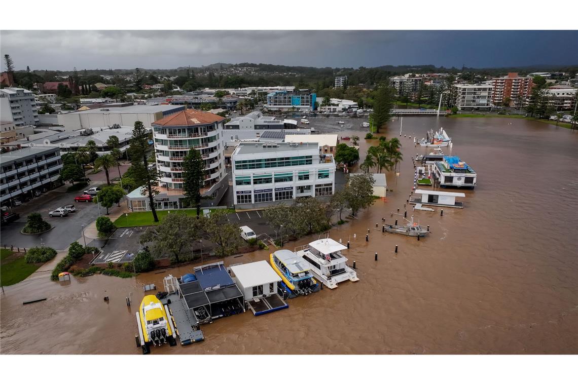 Verheerendes Hochwasser in Australien - mindestens drei Tote Das Hochwassergebiet liegt nördlich von Sydney.