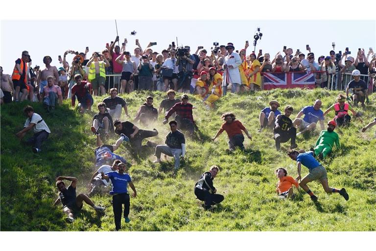 Das Käserennen in England hat Tradition.