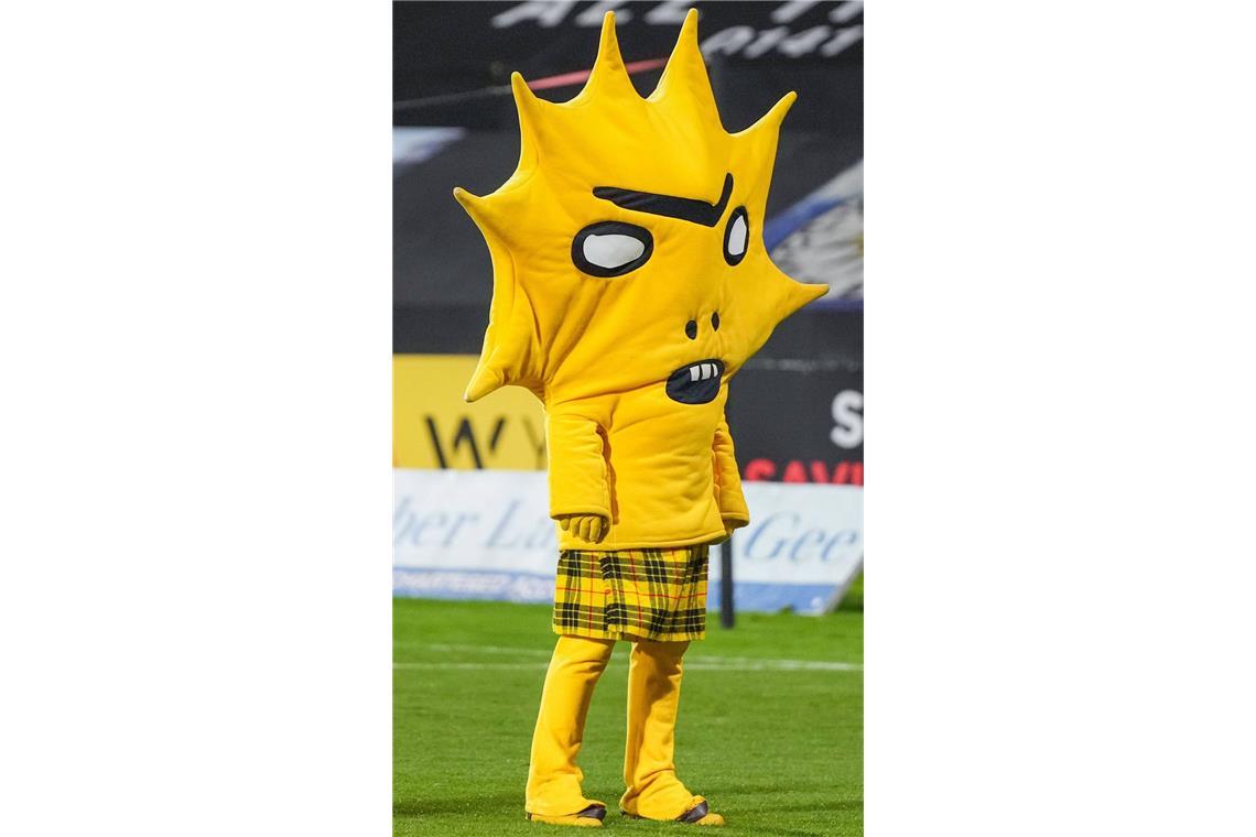 Das Maskottchen Kingsley des schottischen Zweitligisten Partick Thistle soll nach Angaben des Designers  den Gegner einschüchtern.