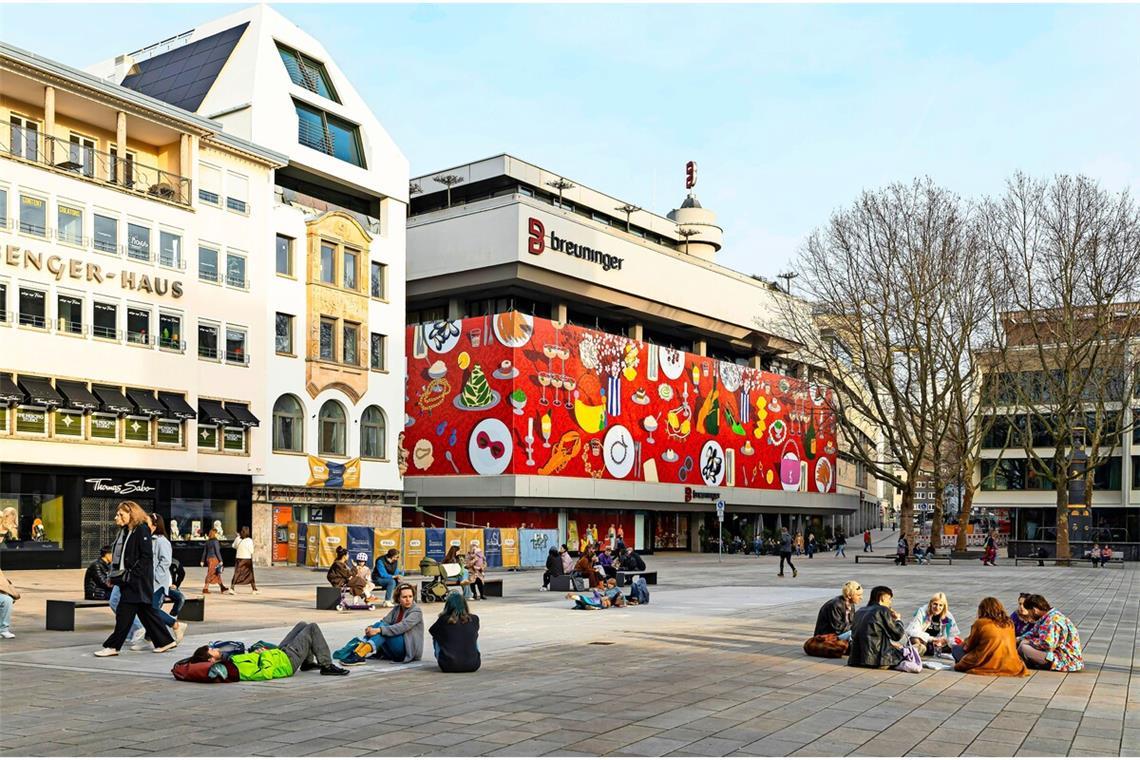 Das Modehaus Breuninger am Marktplatz in der Innenstadt
