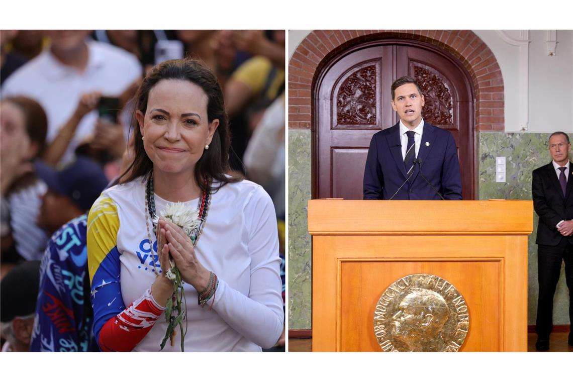 Spionage beim Friedensnobelpreis? Das Nobelinstitut vermutet Spionage beim Friedensnobelpreis für Maria Corina Machado.