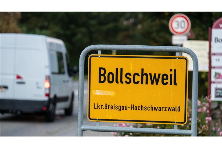 Das Ortsschild von Bollschweil.