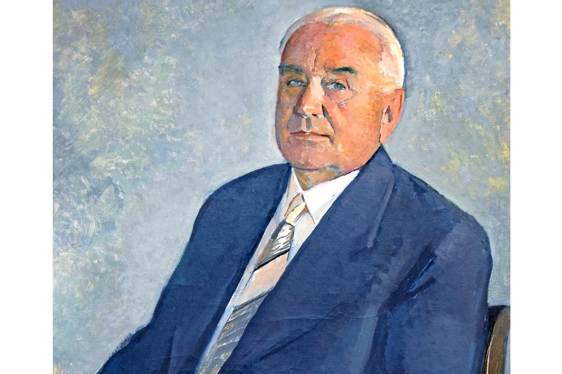 Kaufmann, Manager, Wohltäter Das Porträt Otto Wahls, gemalt von Gustav Essig, befindet sich als Dauerleihgabe der Familie in der städtischen Kunstsammlung. Fotos: Archiv Carl-Schweizer-Museum